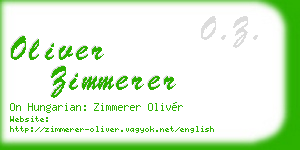 oliver zimmerer business card