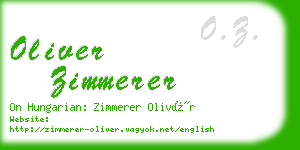 oliver zimmerer business card